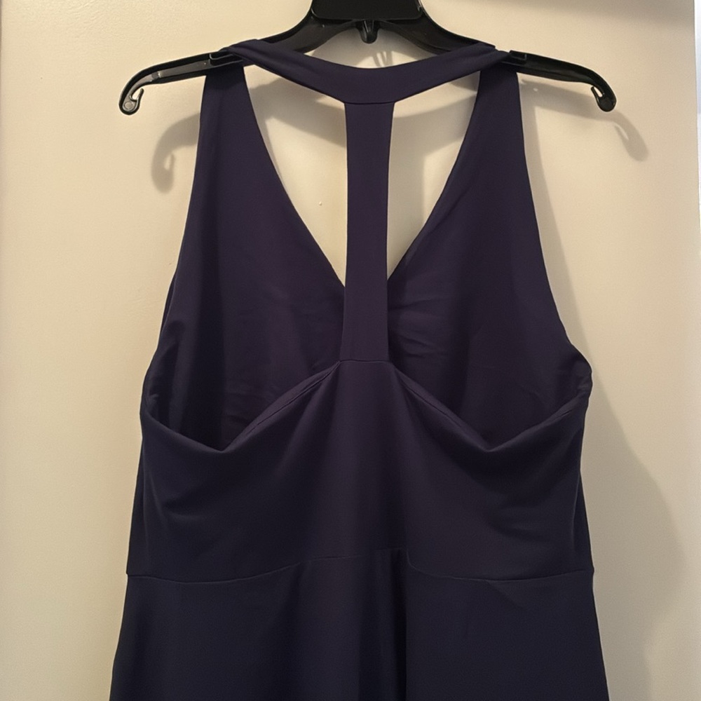 Pact Women's Eclipse Purple Fit & Flare Gathered Halter Dress - Picture 11 of 11